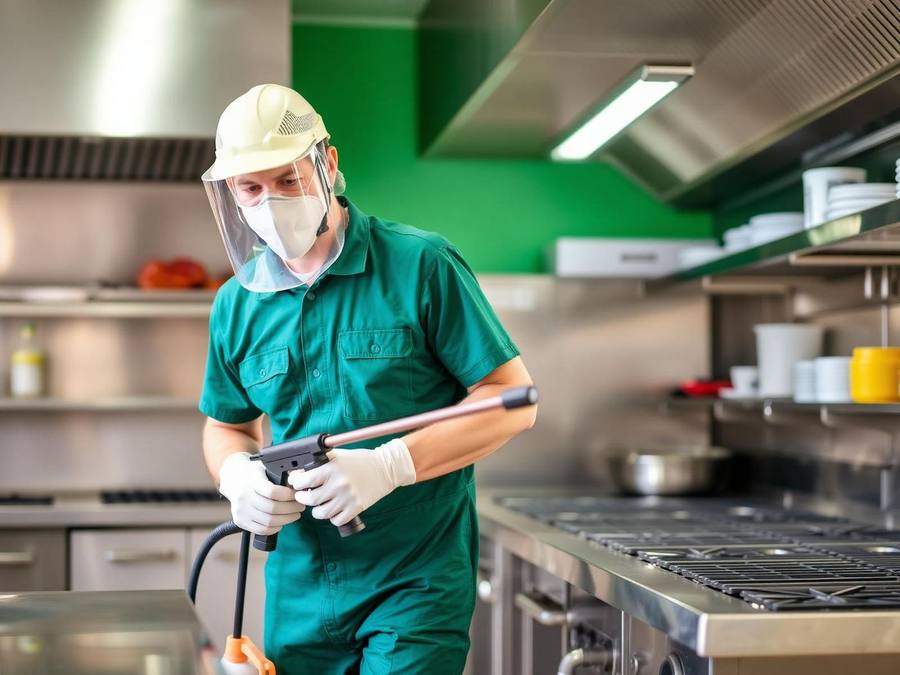 Fumigación en cocina industrial